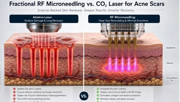 Rētas no pūtītēm: kāpēc frakcionētā RF mikrotīšana ir labāka nekā CO2 lāzeri ...